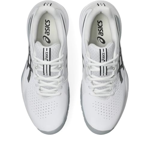 ASICS Men's Gel-Challenger 15 Tennis Shoes, 9.5, White/Gunmetal