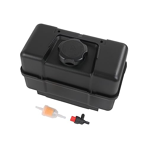 RALBDX 691993 4 Quart Plastic Fuel Tank With Cap & Shut-Off Valve Compatible With Lawn and Garden Equipment Engines,Some Specific Snow Blower,Tiller,Log Splitter Lawnmower Gas Tank For Remote Mounting
