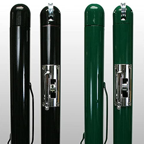 Douglas Premier RD-36 (Round) Pickleball/Quick Start Tennis Posts (3″ Outer Diameter), Black