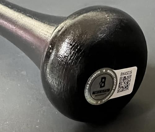 Jackson Chourio Milwaukee Brewers Autographed Signed Black Baseball Bat Beckett Hologram