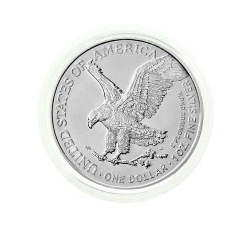 2025 American Silver Eagle .999 Fine Silver in Direct Fit Air Tite with our Smyrnacoin Certificate of Authenticity Dollar Uncirculated US Mint