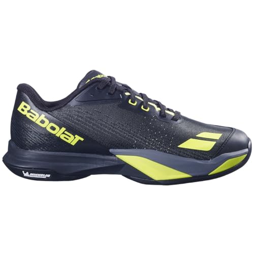 Babolat Men's Jet Mach 4 All Court Tennis Shoes, Black/Aero (Men's US Size 11)
