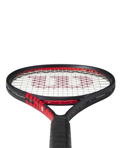 Wilson Clash 100 V3 Strung Adult Performance Tennis Racket - Grip Size 3-4 3/8", Strung with Sensation 16 Natural at Mid Range Tension