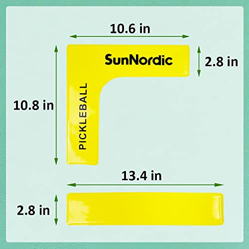 SunNordic Pickleball Court Marker Kit, Official Size Pickleball Court Lines Set with Drawstring Bag, Create Your Own Pickleball Court for Driveway, Backyard, Park & Lawn