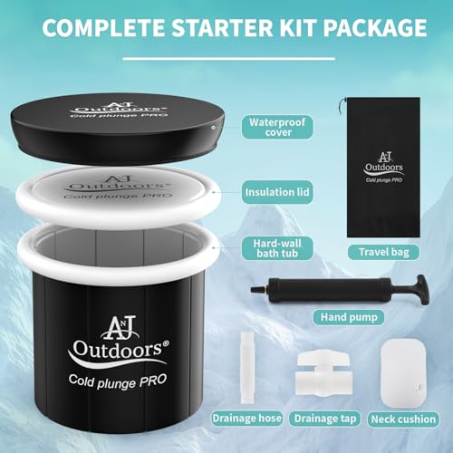 Cold Plunge PRO Next-Gen Cold Plunge Tub for Athletes | Integrated Pole-free Insulation Wall Ice Bath Tub/Ice Pod | Extra Large Outdoor/Indoor Recovery Portable Bathtub