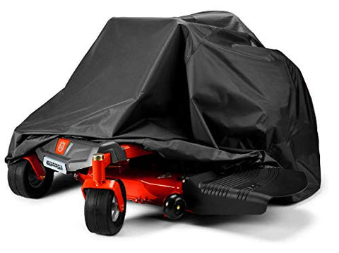 Zero-Turn Mower Cover, Universal Fit 600D Polyester Oxford, Weatherpoof UV with Windproof Buckle, Drawstring, Tractor Cover Up to 60" Lawn Mower Decks for Greenworks, EGO, Craftsman, Husqvarna, Honda