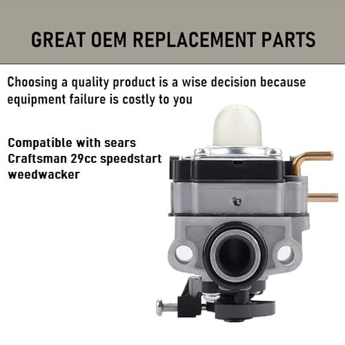 WS4200 Carburetor Compatible for 2018 Craftsman WS410 30cc 4 Cycle Gas Trimmer Craftsman cmxgtamdaxsc MTD 41adaxsc793 Replace 751-16046-4
