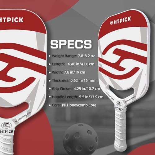 Pickleball Paddles | T700 Carbon Fiber Pickleball Paddle with Aero Throat | Hot-Press Moulding | 16mm Polymer Core | Specifically Engineered for Swing Speed and Manoeuvrability