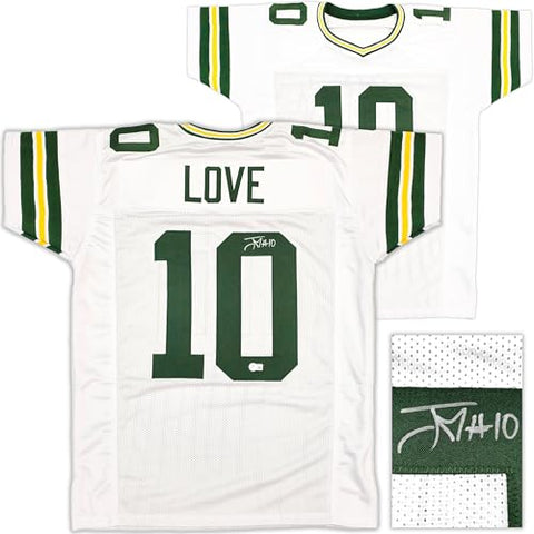 Packers Jordan Love Autographed White Jersey Beckett BAS Witness