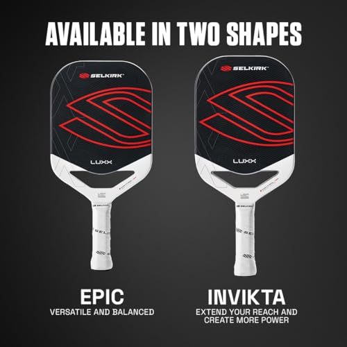 Selkirk Sport LUXX Control Pickleball Paddle | Carbon Fiber Paddles with Polypropylene X7 Core | Designed for Unmatched Control and Added Power | Epic Black