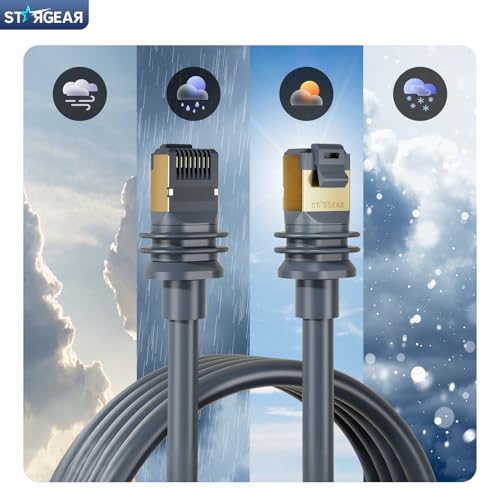 STARGEAR Starlink Cable Gen 3 15M/49FT, Starlink Gen 3 Cable for Starlink Standard V3/REV 4, 24AWG Extension Replacement Starlink Ethernet Cable Satellite Internet Kit Waterproof Outdoor