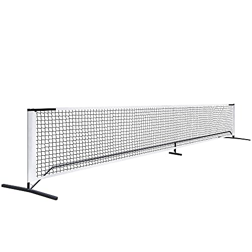 JupiterForce 22FT Pickleball Net Set, Portable Pickle Ball Net with Stable Metal Frame, Regulation Size Net and Carrying Bag for Backyard, Driveway, Indoor Outdoor Practice and Play