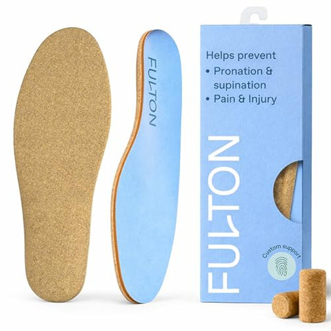 Fulton Athletic Insoles - Ultimate Performance Active Inserts with Custom Molding - Shock Absorption - Running, Tennis, Basketball, for Overpronation, Pain & Shin Splints (Men, 10.5-11)