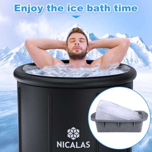 Ice Block Mold for Ice Bath,6 Pack 15lbs Large Ice Cube Molds,SiliconeIce Bath Ice Mold Reusable Athletes Cold Plunge Accessories,Grey