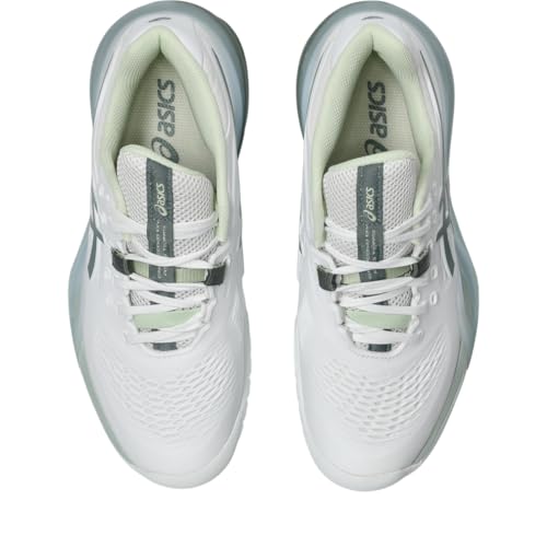ASICS Women's Gel-Resolution X Tennis Shoes, 8, White/Monument Blue