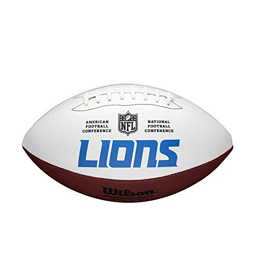 WILSON NFL Live Signature Autograph Football - Official Size, Detroit Lions