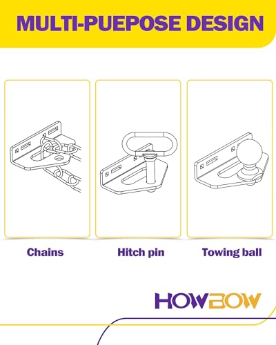 HOWBOW Zero Turn Mower Trailer Tow Hitch Kit, 1/4" Heavy Duty Steel, Universal, Black+Red