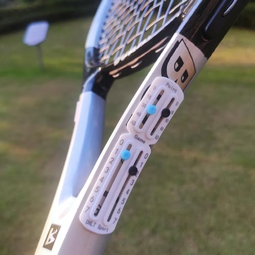 FUMELPRO Score Keeper for Tennis Racket and Padel,Easily Mounted Small Score Board to Keep Score of Points.numbers carved by Laser, bonded with strong Adhesive without Falling off,the Best Tennis Gift