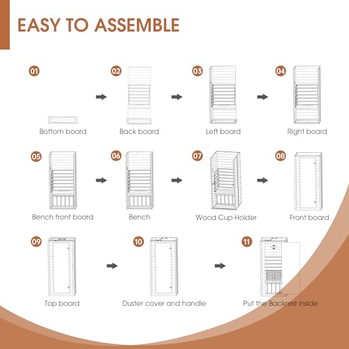 springspa Far Infrared Sauna for Home, Home Infrared Saunas up to 2 Person, Indoor Canadian Hemlock Wood Sauna Room with Near Zero Emf, 9 Chromo Therapy Lights, Bluetooth Speakers for Personal Spa