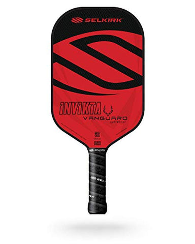 Selkirk Sport Vanguard Hybrid Factory Second Pickleball Paddles | Carbon Fiber Pickleball Paddle with a Polypropylene X5 Core | Pickleball Rackets Made in The USA | Invikta Lightweight, Crimson Black