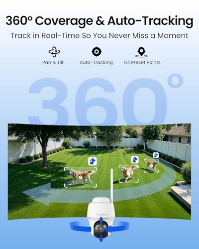 REOLINK 4K Solar Security Camera Outdoor, Encrypted Local Storage Camera System, 360° Pan Tilt, Smart Detection, No Monthly Fee, Home Hub with 4X PT Ultra + Solar Panel