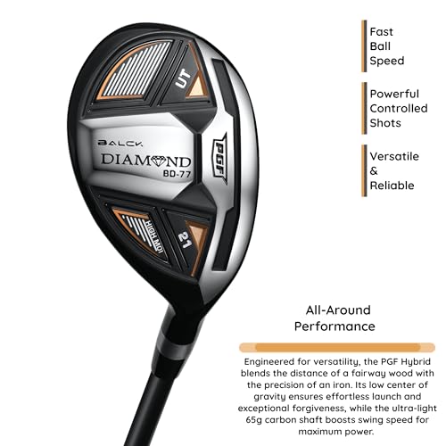 PGF Labs Men's Black Diamond BD-77 Complete Golf Club Package Set [14-Pieces][Flex: Regular] [Hand: Right] [Length: Standard]