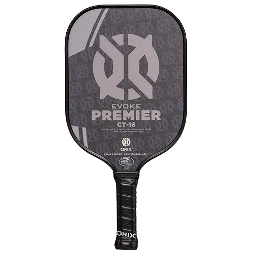 Onix Evoke Premier CT-16 Premier Pickleball Paddle Polypropylene Honeycomb Core Protective Edgeguard and Composite Face Paddle