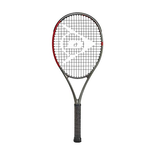 Dunlop Sports CX Team 265 Pre-Strung Tennis Racket, 1/4 Grip, Red/Gray