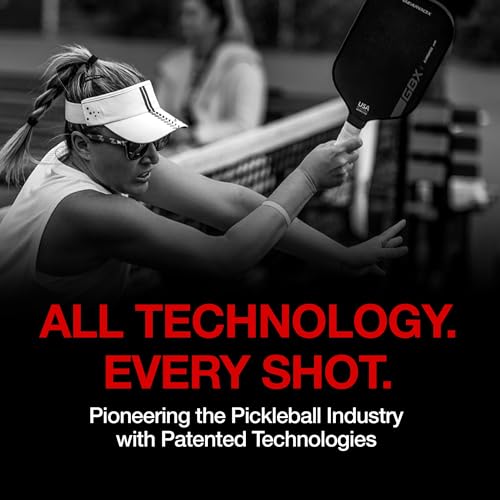 Gearbox GBX 8.0 oz Elongated Pickleball Paddle – Premium T700 Carbon Fiber Face with Hyper Spin & Power1 Technology – Durable 16mm Polypropylene Honeycomb Core – Pro Performance Paddle