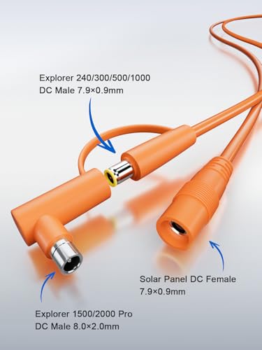 UCANUUP 16.4 FT / 5 Meter 14AWG DC Extension Cable for Solar Panel Compatible with Jackery SolarSaga 100W/200W Solar Panel for Jackery Portable Power Station