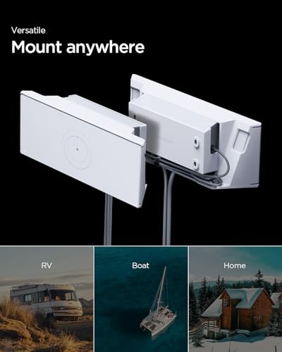 Spigen Wall Mount Designed for Starlink Gen 3 with Cable Organizer Tie, Caddy, Starlink Standard V3 2 in 1 Mesh Router Power Supply Mounting Kit, Wall Holder Stand - White (Design Patent Pending)