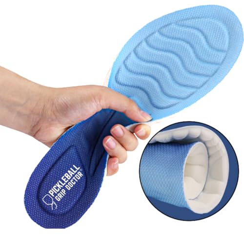 Pickleball Sports Insoles – 4D Shock Absorbing Shoe Inserts with Arch Support, Heel Cup & Anti-Fatigue Cushion – High Impact Comfort for Running, Training, Walking, Court Sports & All-Day Support