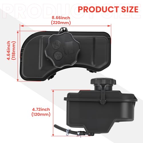84004115 Fuel Gas Tank with Lawnmower Gas Cap Engine Fuel Tank, Plastic Gas Tank Compatible with B&S, Replace 594112