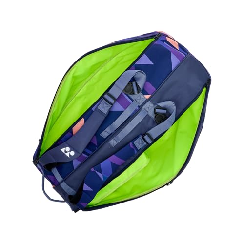 Yonex Pro Racquet Bag 6, Multi-Compartment 6-Racket Tennis Gear Travel Pack, Backpack Carry Straps/Grab Handle, Midnight Navy