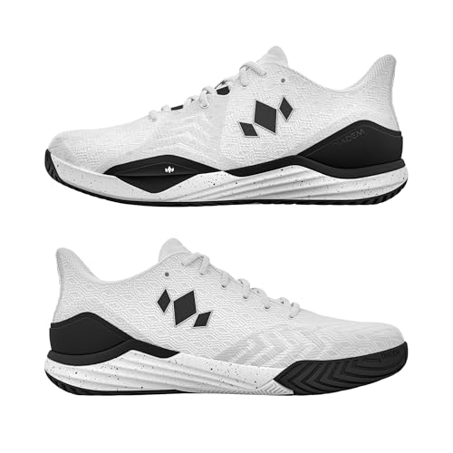 Diadem Court Burst | Men's Pickleball & Tennis Shoes for Stability, Speed, Performance & Comfort, White and Black, US Size M9.5/W11