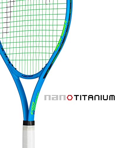 HEAD Ti. Conquest Tennis Racquet – Nano Titanium Technology, Oversized 108 sq in Head, Lightweight O-Beam Construction – Pre-Strung Beginner & Recreational Tennis Racquet