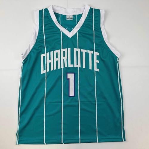 Facsimile Autographed LaMelo Ball Charlotte Teal Reprint Laser Auto Basketball Jersey Size Men's XL