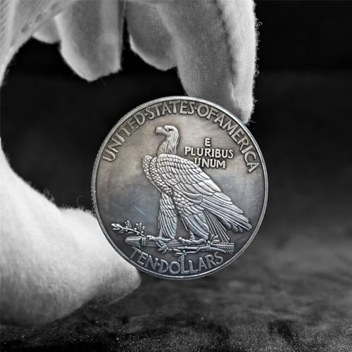 2PCS Decorative Commemorative Coin Replica – Indian Head Style Design, Silver-Plated Brass, Non-Monetary Display Token for Home & Office Decor