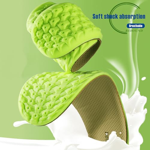 Sneaker Insoles Replacement,Comfortable Sports Shoe Inserts for Men Women Kids,for Shock Absorption and Relieve Foot Pain, Plantar Fasciitis (Beige, Women US 9.5-10 Men 8.5-9)