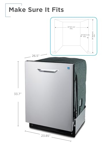 BLACK+DECKER 24" Designer Series Built-In Dishwasher, 14-Place Setting Capacity with Stainless Steel Tub, 6 Wash Programs and Smart Wash System, Low Noise, ENERGY STAR Certified, BDW400MS