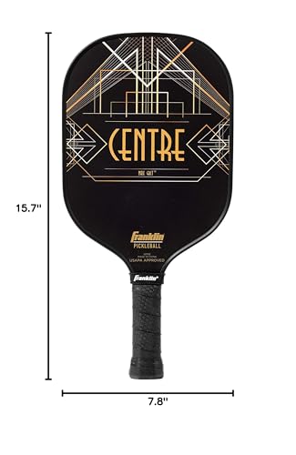 Franklin Sports Pro Pickleball Paddle - Pro Tournament Pickleball Paddle with Extra Grip MaxGrit Technology - Aspen Kern Centre Pickleball Paddle