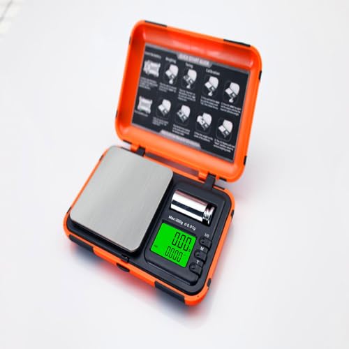 Digital Pocket Scale Precision 200g/0.01g with 50g Cal Weights,LCD Display Digital Scale Grams Ounces, Mini Jewelry Scale, Coins Scale for Gold/Silver/Gems/Food (Pocket Scale)
