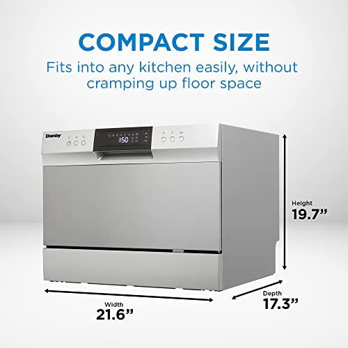 Danby DDW631SDB Countertop Dishwasher, Stainless Steel