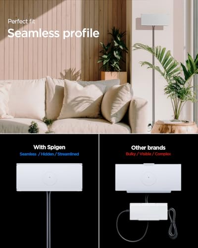 Spigen Wall Mount Designed for Starlink Gen 3 with Cable Organizer Tie, Caddy, Starlink Standard V3 2 in 1 Mesh Router Power Supply Mounting Kit, Wall Holder Stand - White (Design Patent Pending)