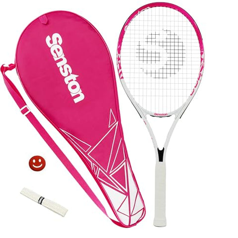 Senston 27 inch Tennis Racket for Adults 1 Pack Tennis Racket Set Tennis Overgrip, Vibration Damper