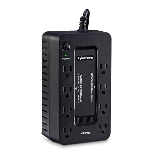 CyberPower ST425 Standby UPS Battery Backup and Surge Protector, 425VA/260W, 8 Outlets, Compact, UL Certified