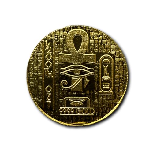 1/200 oz .9999 Fine Gold – Egyptian King TUT Design (Sealed in Capsule)