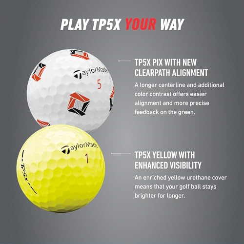 TaylorMade Golf 2024 TP5X Stripe ONE Dozen Golf Balls