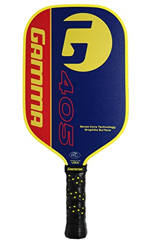 Do It Tennis Gamma 405 Middleweight Graphite Pickleball Paddle Bundle - Comes with 3 Black Overgrips and 3 Pickleball Balls