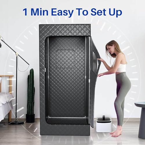 TOREAD Portable Steam Sauna for Home, Personal Sauna Tent Home Sauna Box, Remote Control, 9 Adjustable Steam Levels, Compact & Easy Storage, Ideal for Relaxation